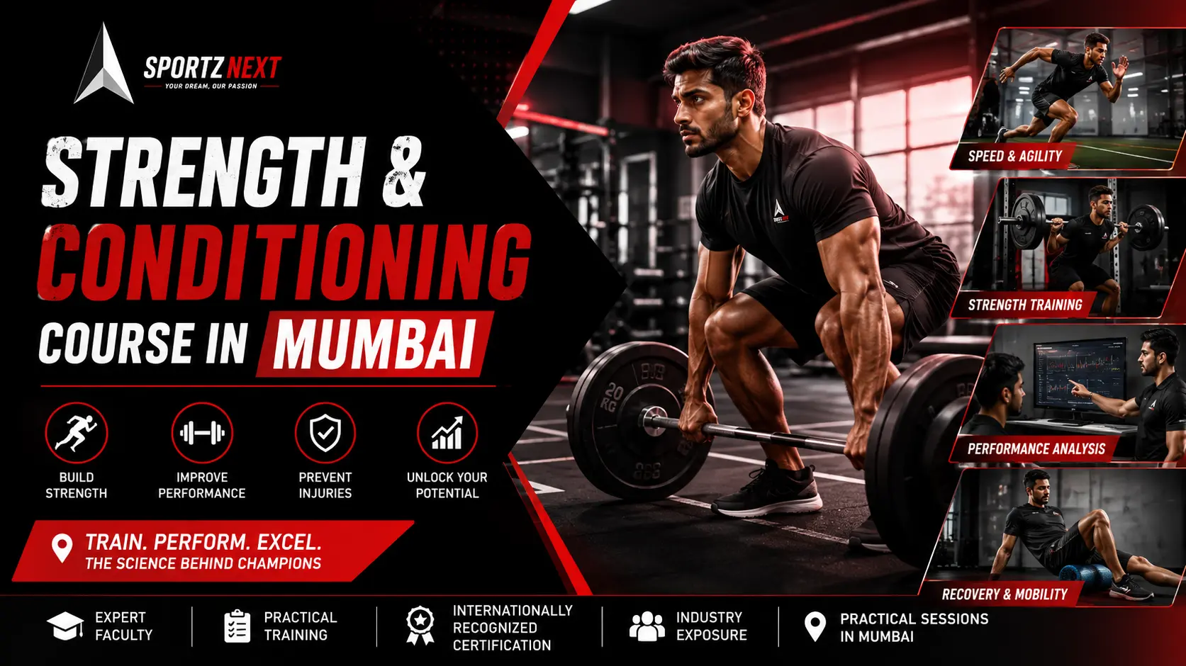 Strength & Conditioning Course in Mumbai | Sportz Next